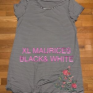 Maurices Black & White Striped Women’s Dress